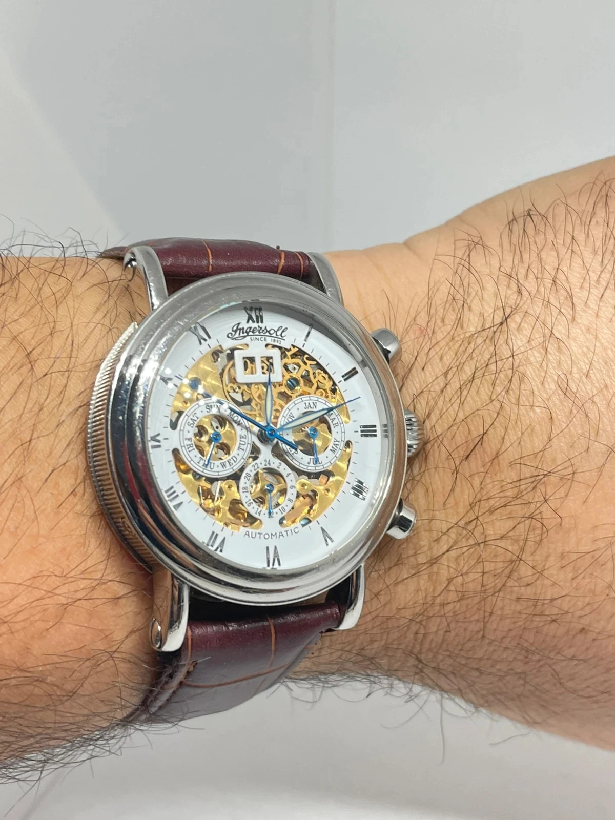 Relógio Ingersoll automático skeleton edição limitada – calendário 24 h, mês e dia – photo 11
